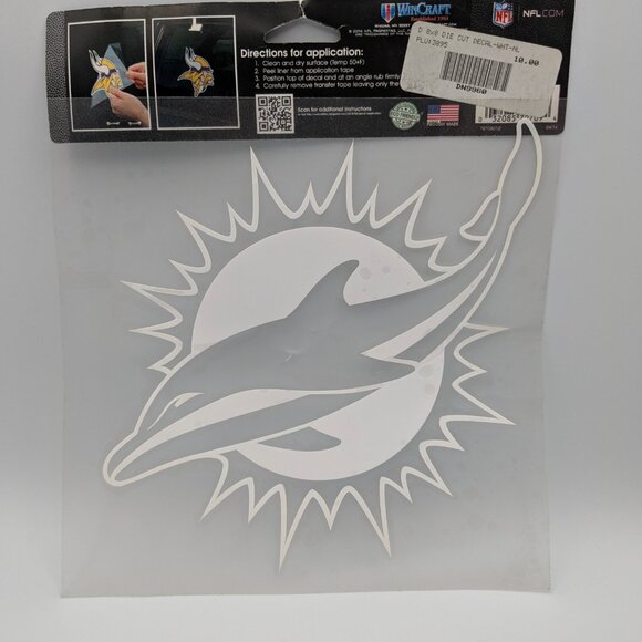 NFL Miami Dolphins Perfect Cut Decal 8"x8" - Picture 5 of 6